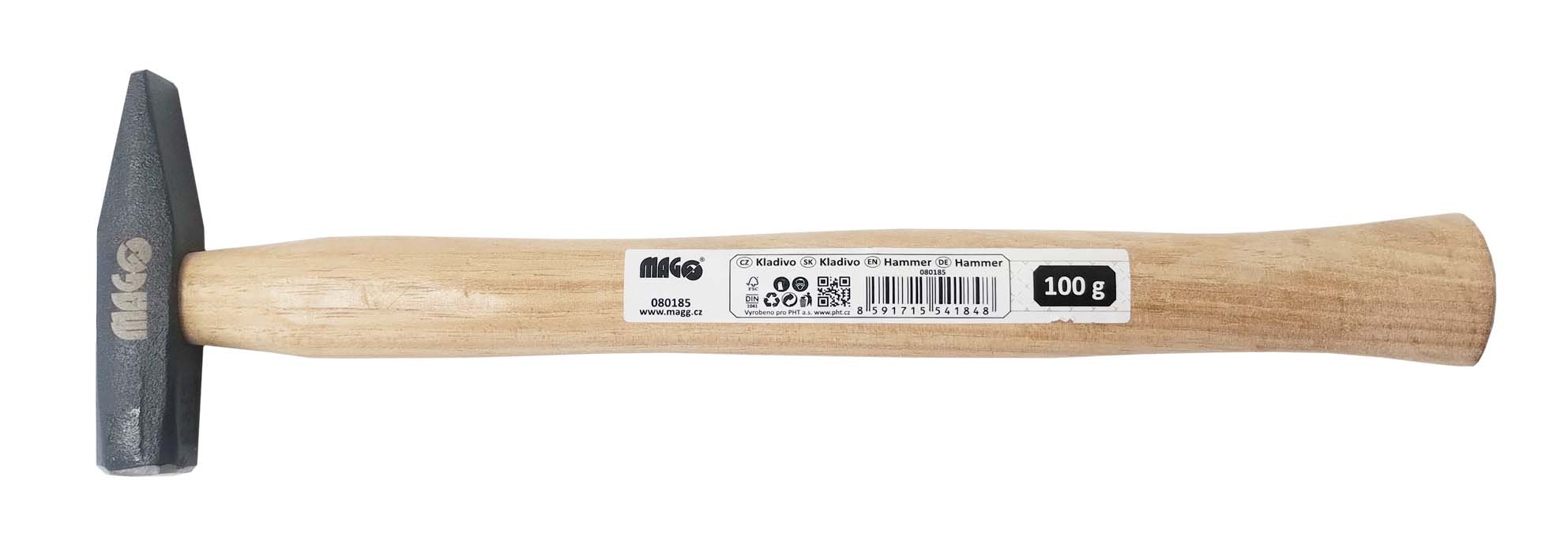 MAGG Kladivo 500 g, dřevěná rukojeť HICKORY Hmotnost hlavy: 100