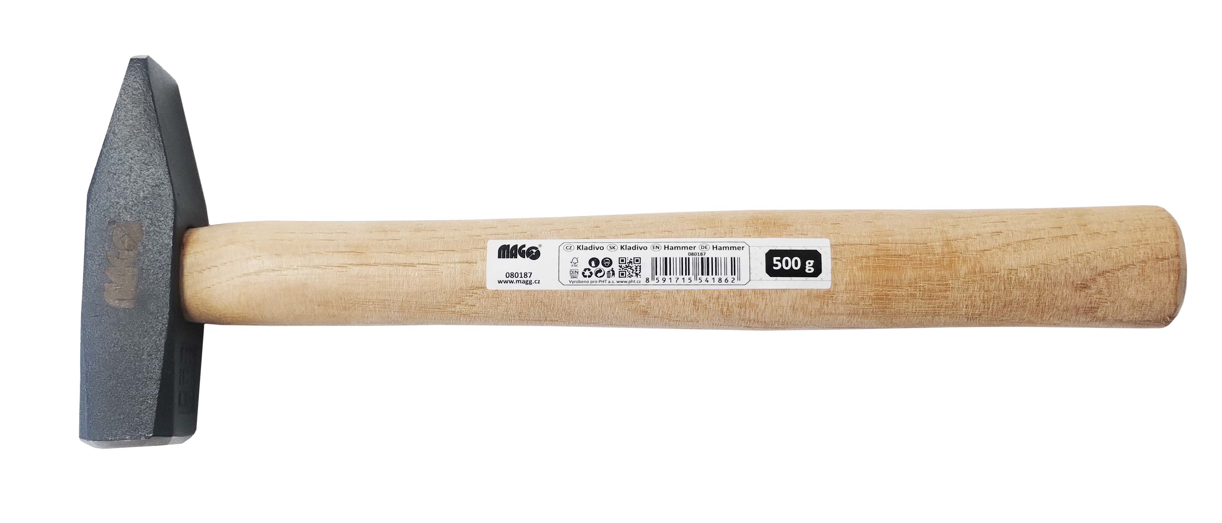 MAGG Kladivo 500 g, dřevěná rukojeť HICKORY Hmotnost hlavy: 500