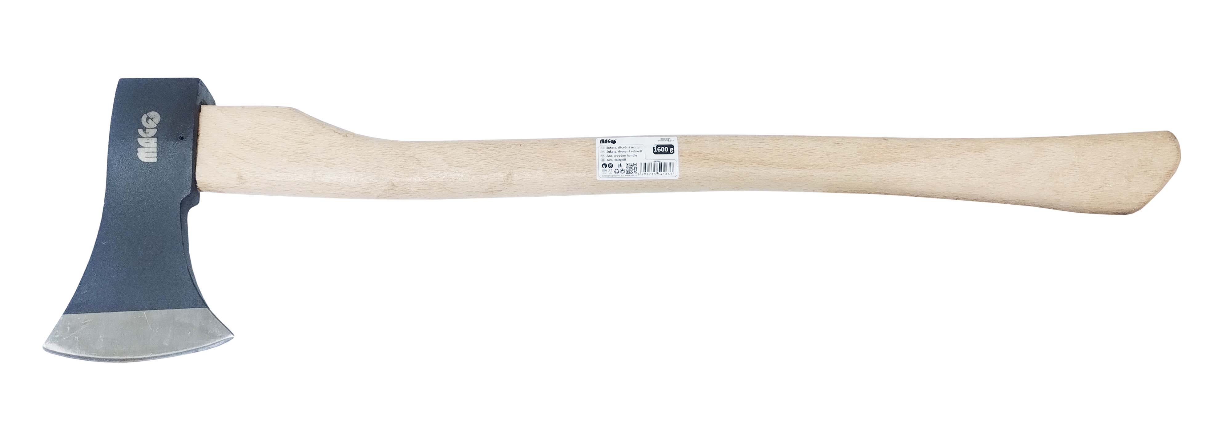 MAGG Sekera 600 g, dřevěná rukojeť HICKORY Hmotnost hlavy: 1600