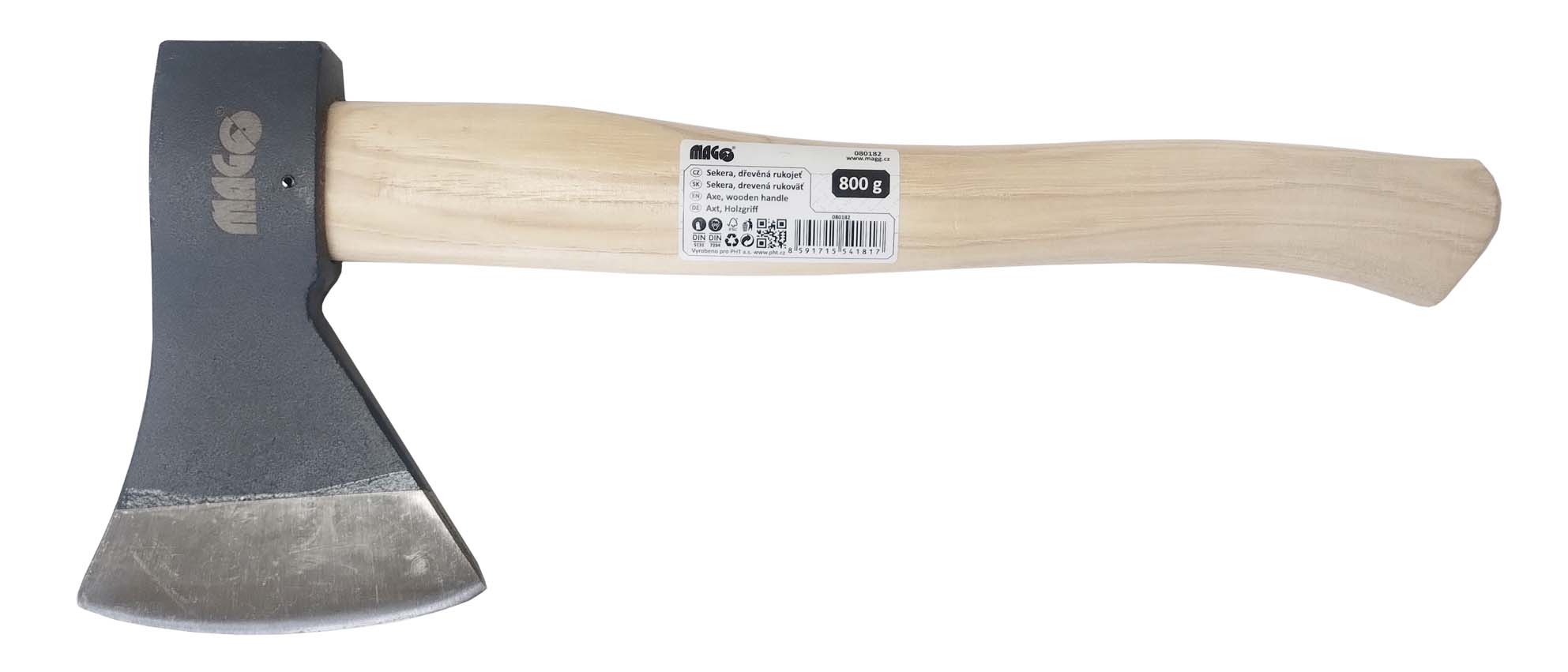 MAGG Sekera 600 g, dřevěná rukojeť HICKORY Hmotnost hlavy: 800