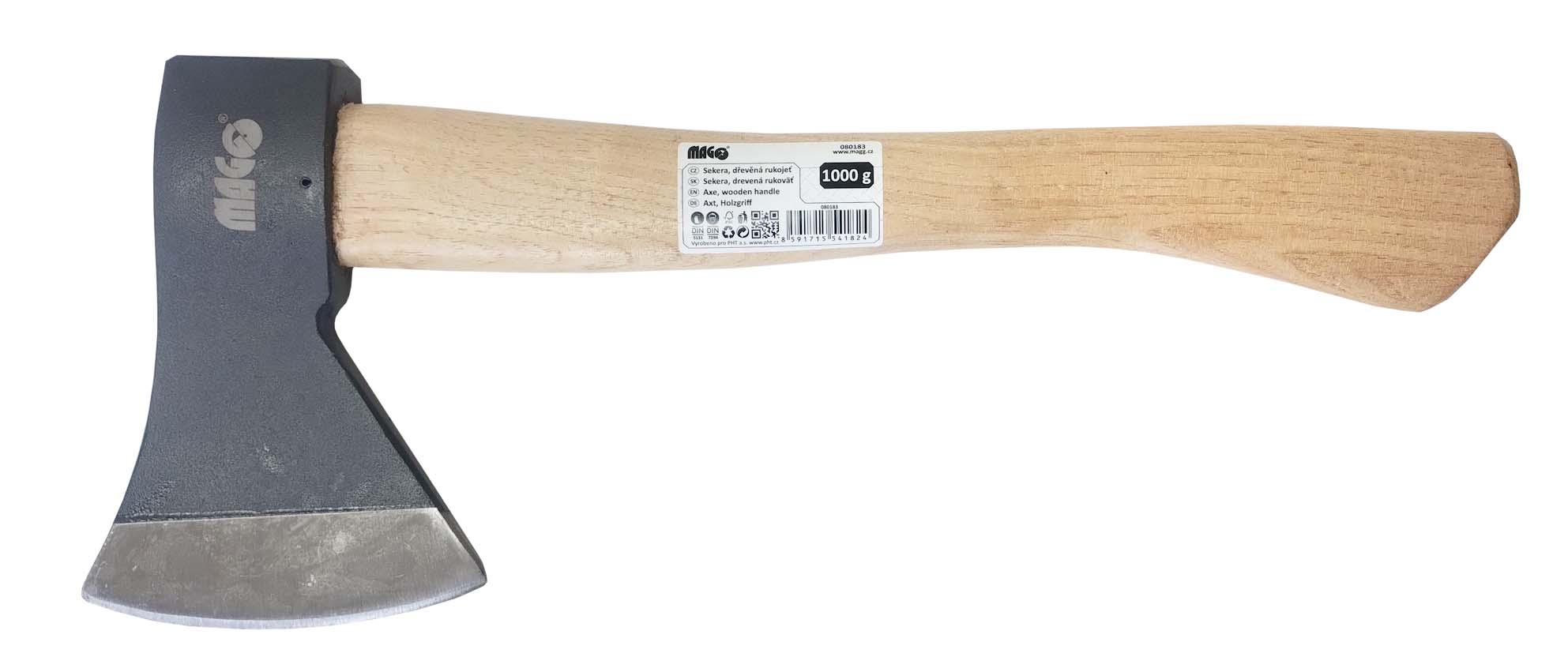 Sekera, dřevěná rukojeť hickory, různé hmotnosti - MAGG Hmotnost hlavy: 1000