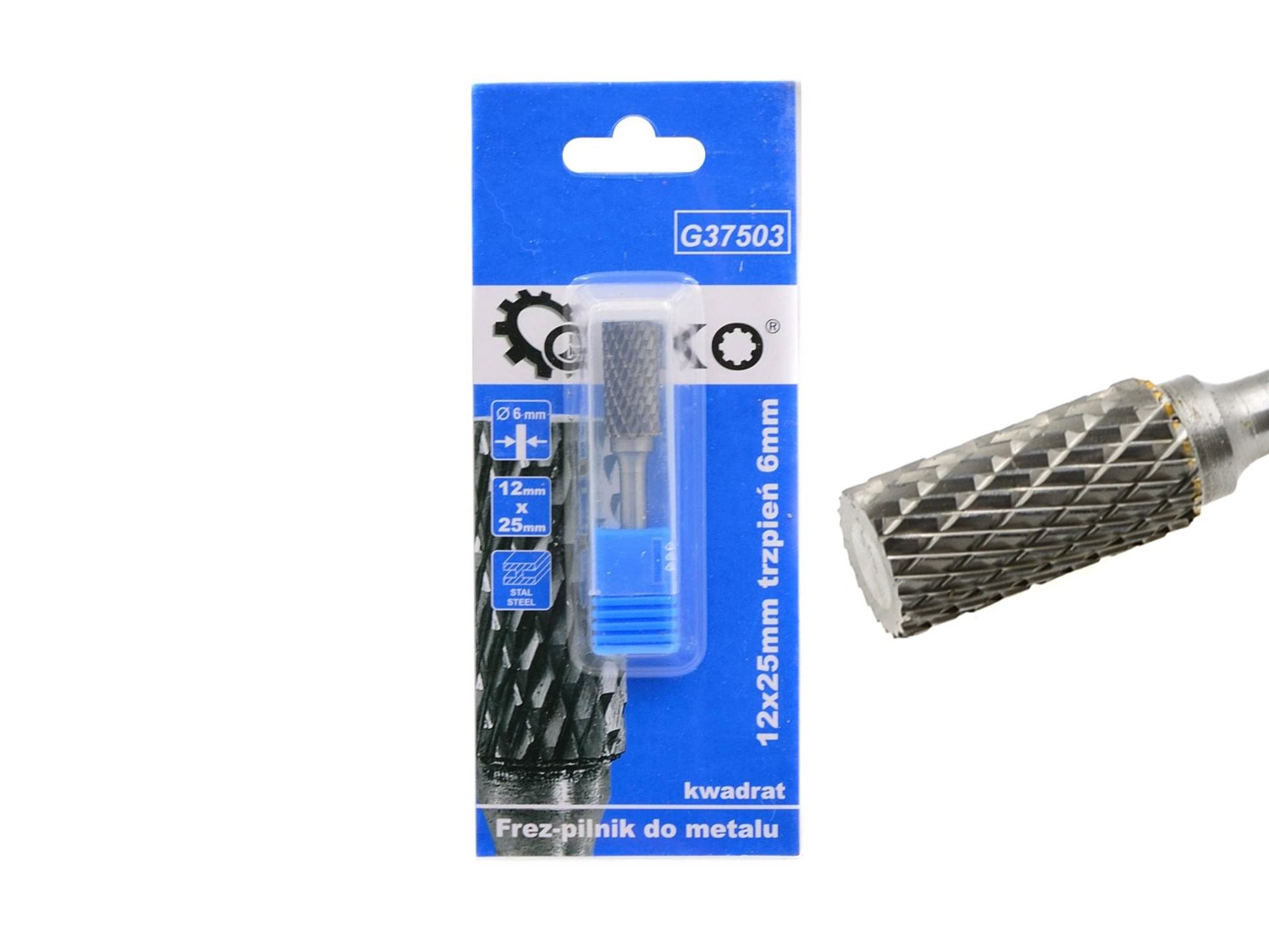 Fréza na kov válcová s hranou, 12x25 mm, stopka 6 mm