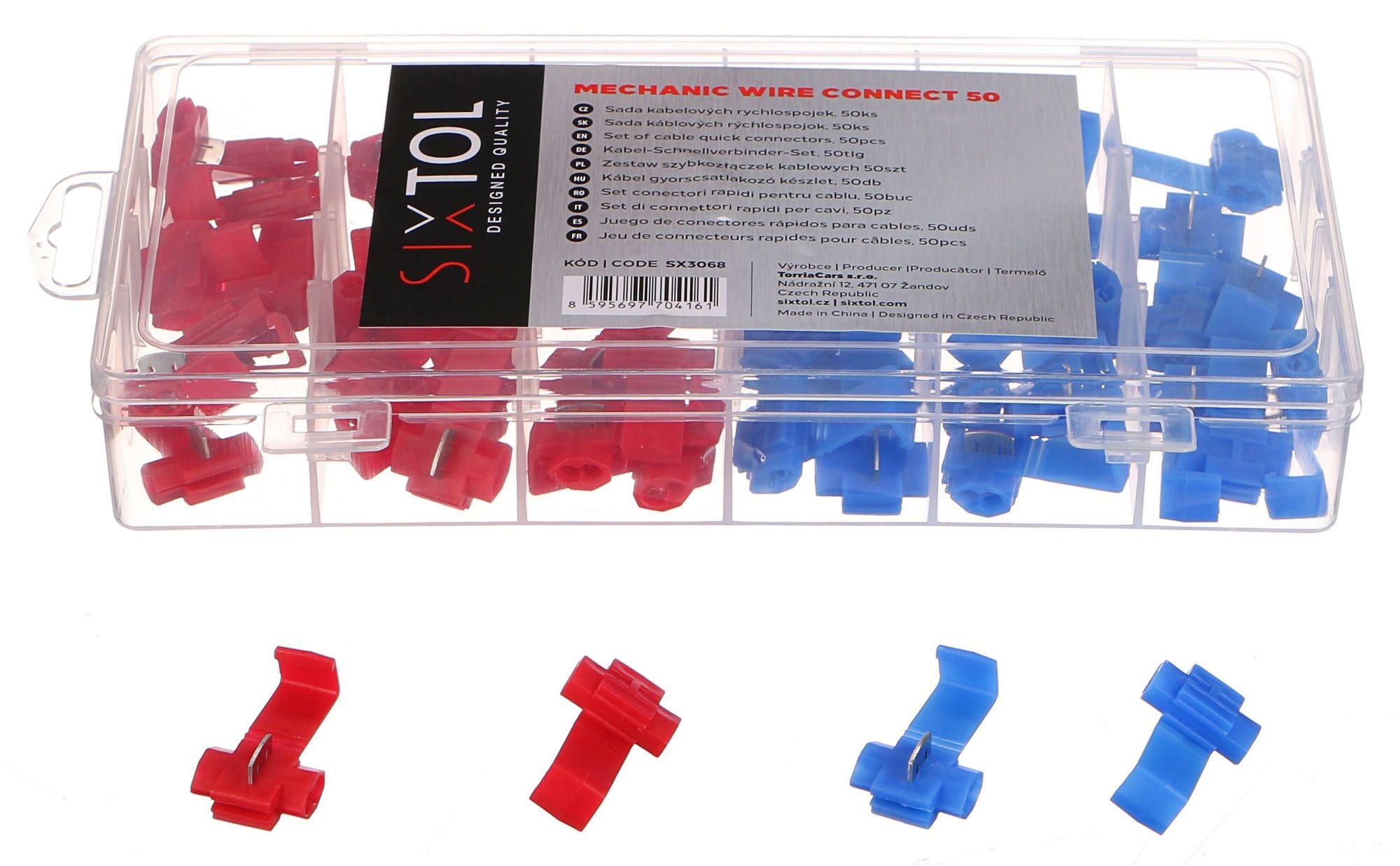 Sada kabelových rychlospojek WIRE CONNECT 50, 50ks – SIXTOL