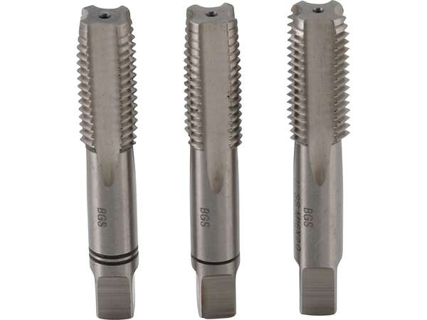 BGS Technic BGS 928 Sada závitníků, předřezávací, střední a dokončovací závitník HSS-G, M1