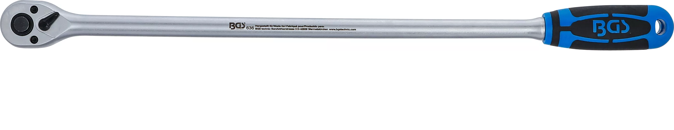 BGS Technic BGS 636 Oboustranná ráčna extra dlouhá výstupní čtyřhran 10 mm (3/8") 455 mm