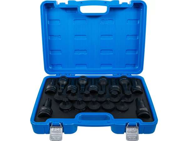 BGS Technic BGS 6185 Zástrčné bitové hlavice 3/4" HEX + Torx rázové (Sada 22 dílů)