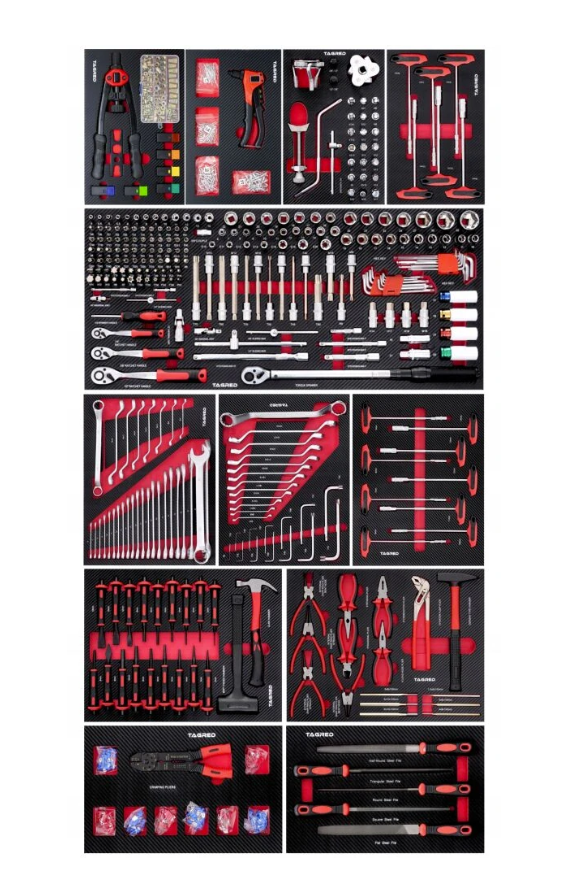 TAGRED TA186 Dílenský vozík s 12 šuplíky a 691 ks XXL