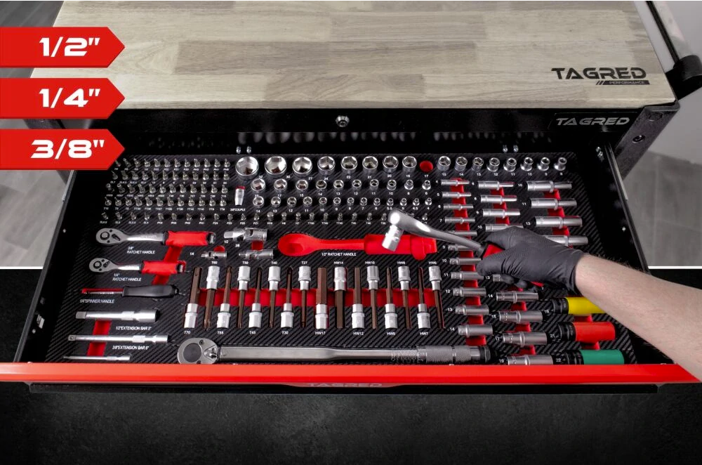 TAGRED TA186 Dílenský vozík s 12 šuplíky a 691 ks XXL