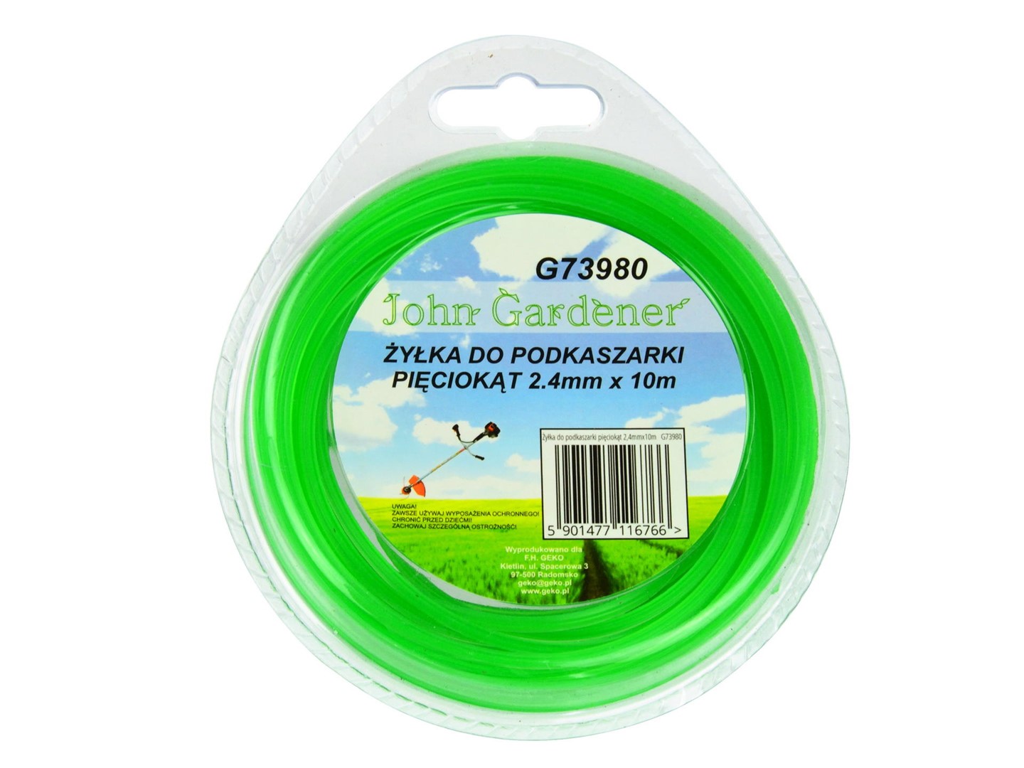 John Gardener Struna do sekačky, hvězdicový tvar, různé rozměry a délky