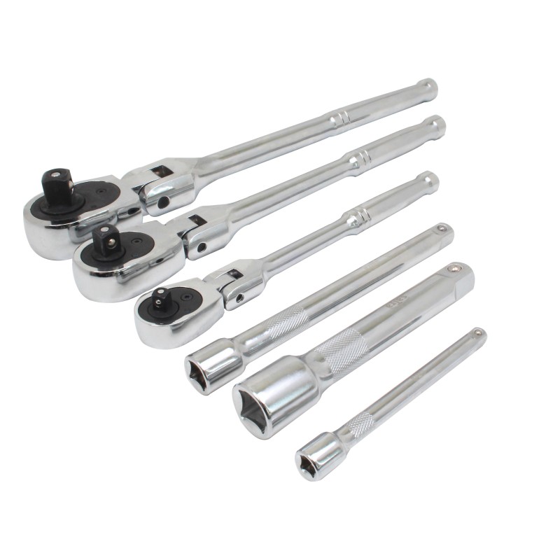 Sada 6 dílů Ráčnových klíčů s prodloužením- SATRA