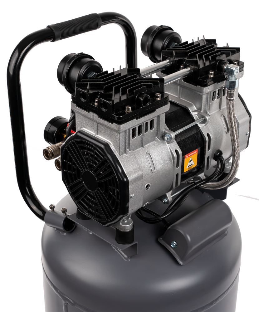 Bezolejový vertikální kompresor s odlučovačem 50l, 230V, 2 písty 2000W 10 BAR TA3396