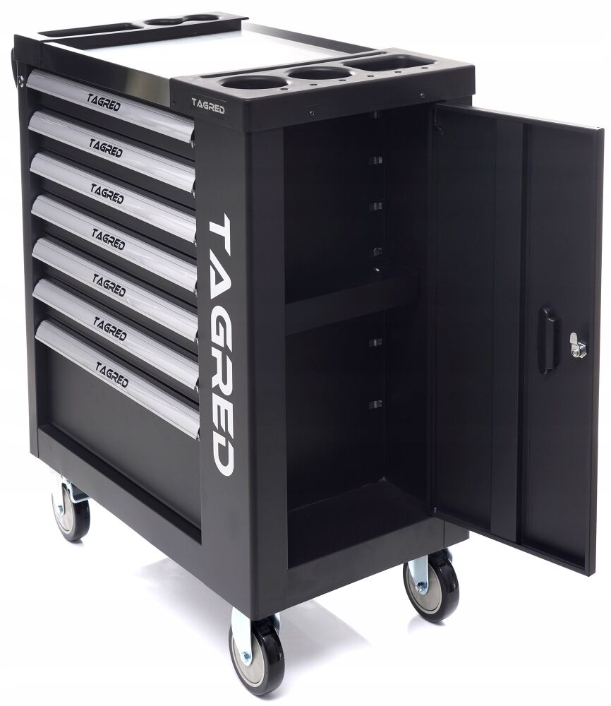 Dílenský vozík na nářadí (prázdný) 7 přihrádek PREMIUM, Tagred TA213