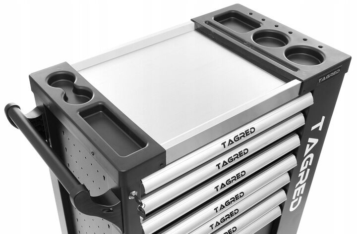 Dílenský vozík na nářadí (prázdný) 7 přihrádek PREMIUM, Tagred TA213