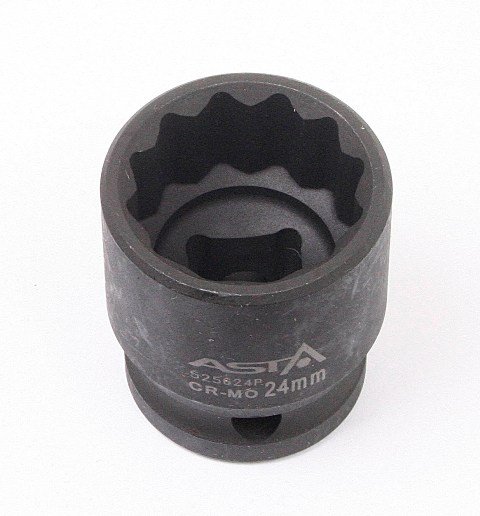 Hlavice nástrčné úderové 1/2", 12hranné, různé rozměry - ASTA Velikost: 9 mm (obrázek 6)