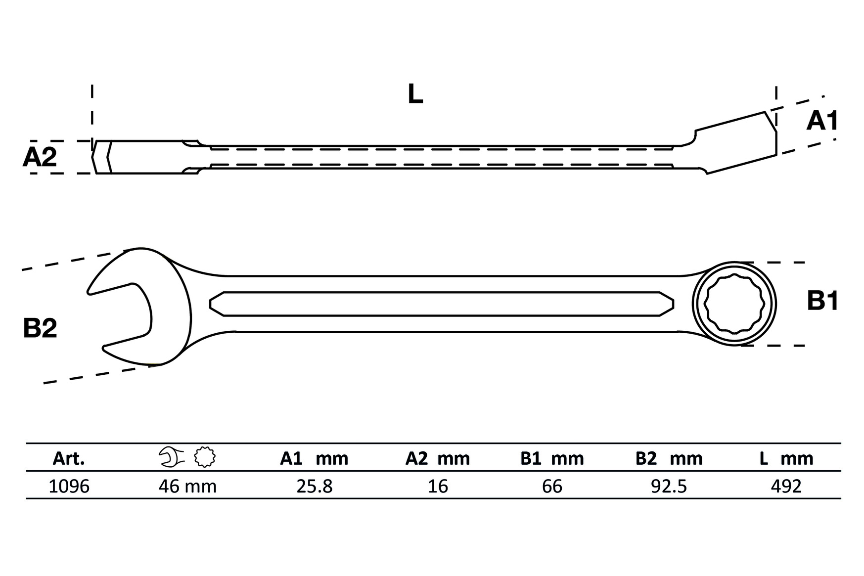 BGS technic Klíče očkoploché CrV (různé velikosti 6-50mm) - BGS Velikost: 21 mm