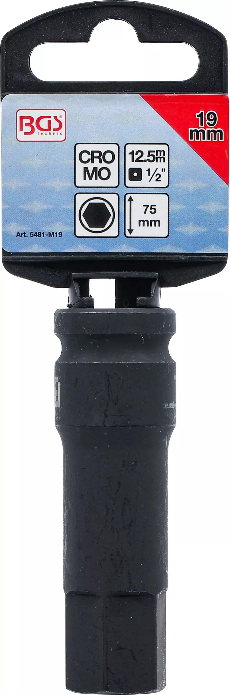 Hlavice zástrčné 1/2" imbus M5-M19, tvrzené (různé velikosti) - BGS 5481