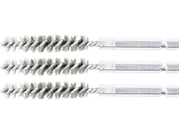 Sady kartáčů na vrtačku, různé průměry, ocelové, 3 ks - BGS technic Velikost: 10 mm