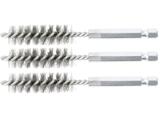 Sady kartáčů na vrtačku, různé průměry, ocelové, 3 ks - BGS technic Velikost: 13 mm