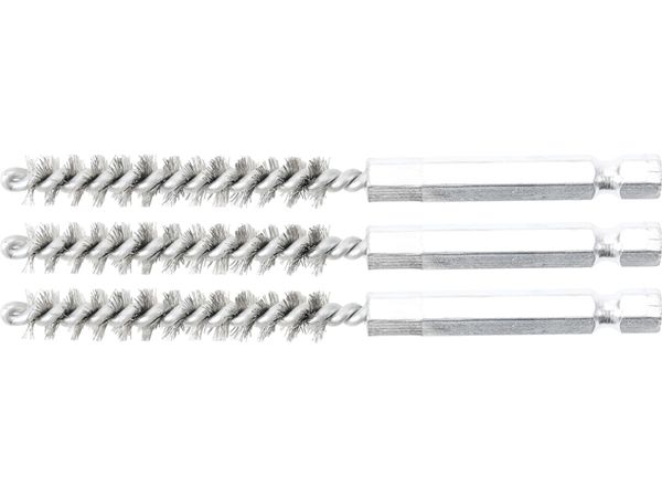 Sady kartáčů na vrtačku, různé průměry, ocelové, 3 ks - BGS technic