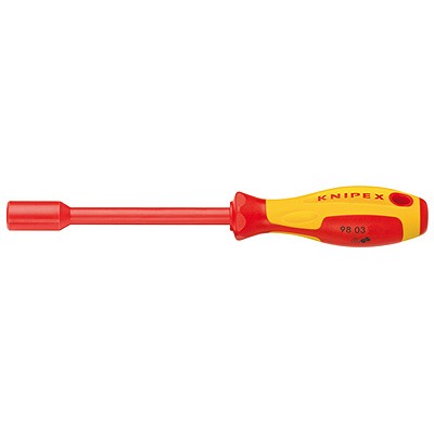 Šroubovák s nástrčným šestihranem, izolovaný 1000V, různé velikosti - KNIPEX Velikost: 7 mm