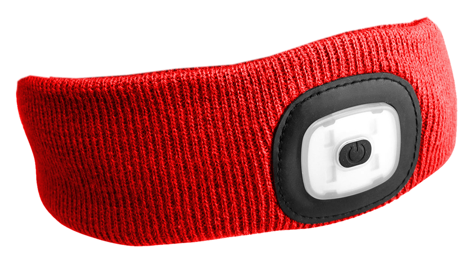 Čelenky s čelovkou 180 lm, nabíjecí USB, univerzální velikosti, různé barvy - SIXTOL