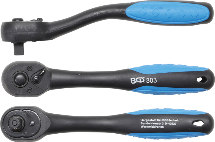 BGS technic Ráčna ergonomická (1/4", 3/8", 1/2") - BGS Velikost čtyřhranu: 3/8"