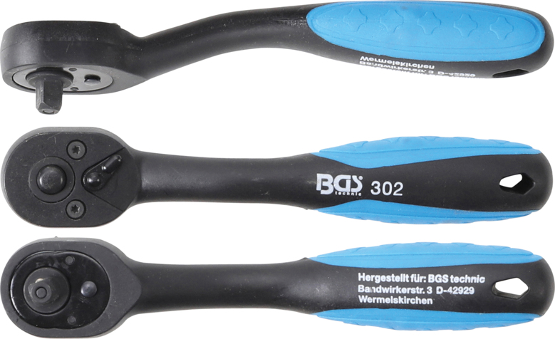 BGS technic Ráčna ergonomická (1/4", 3/8", 1/2") - BGS Velikost čtyřhranu: 1/4"