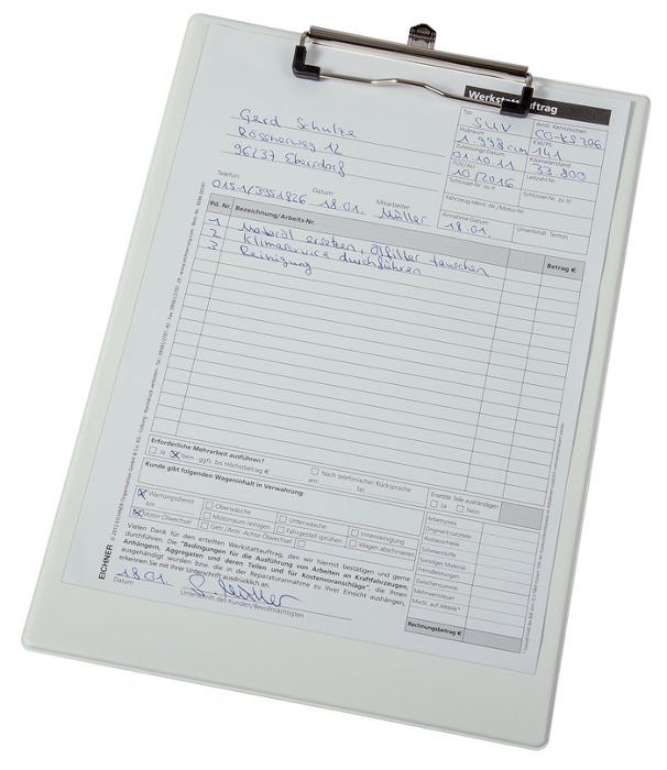 Podložky A4 na dokumenty, s klipem a háčkem, různé barvy