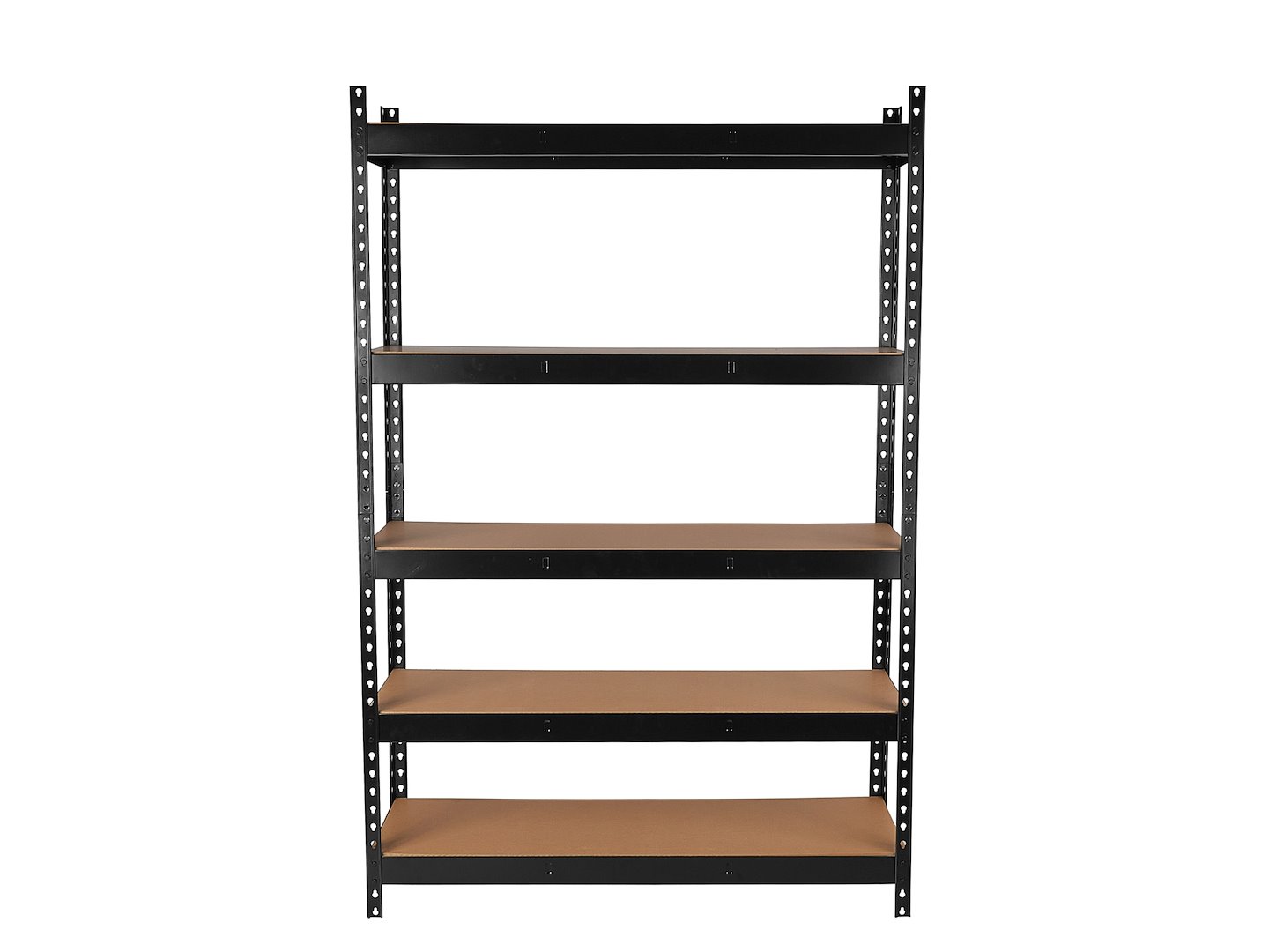 Regál policový 180×40×120 cm, 280 kg, kovový vyztužený, černý – GEKO