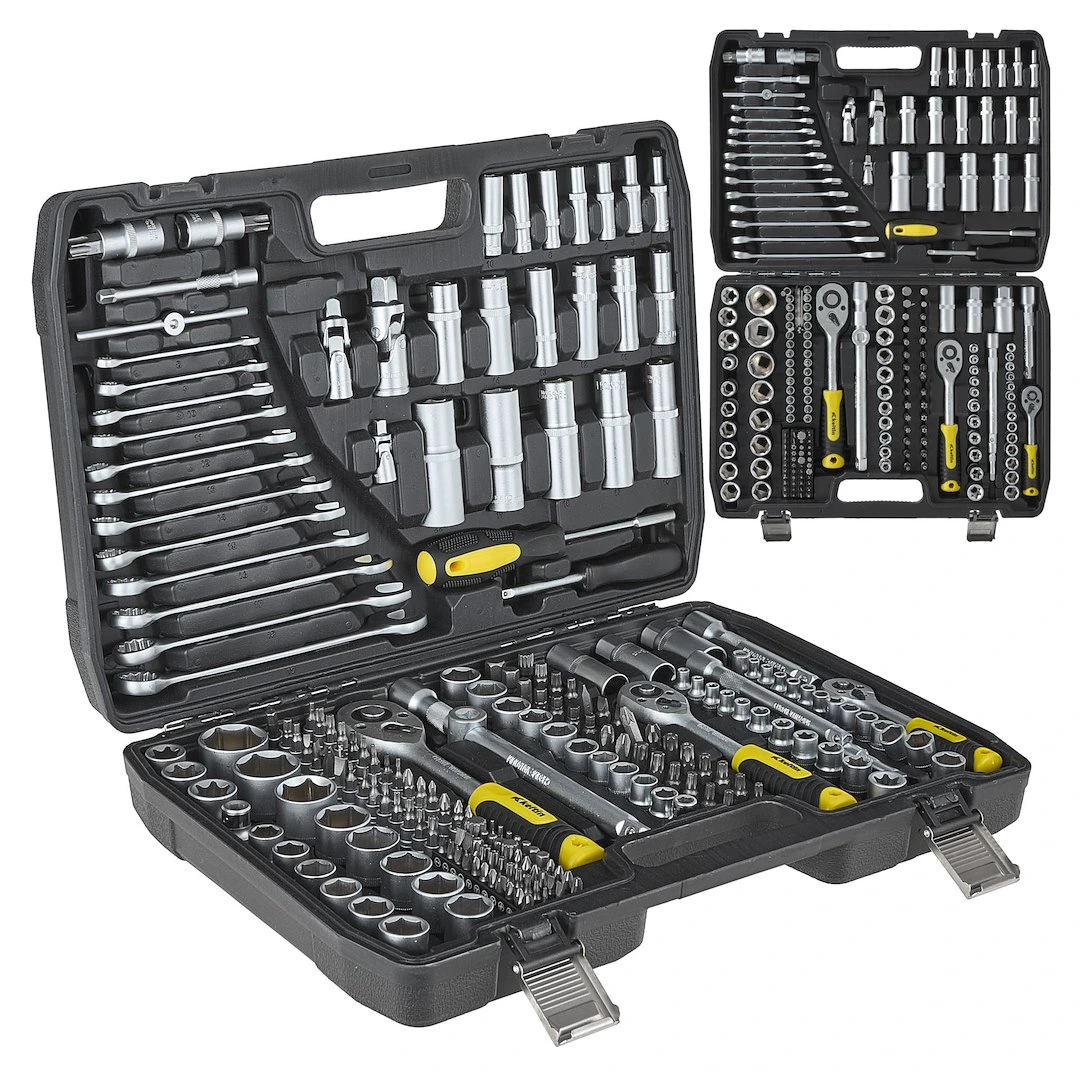 GEKO Sada 216 ks nástrčných klíčů (1/4", 3/8" a 1/2")