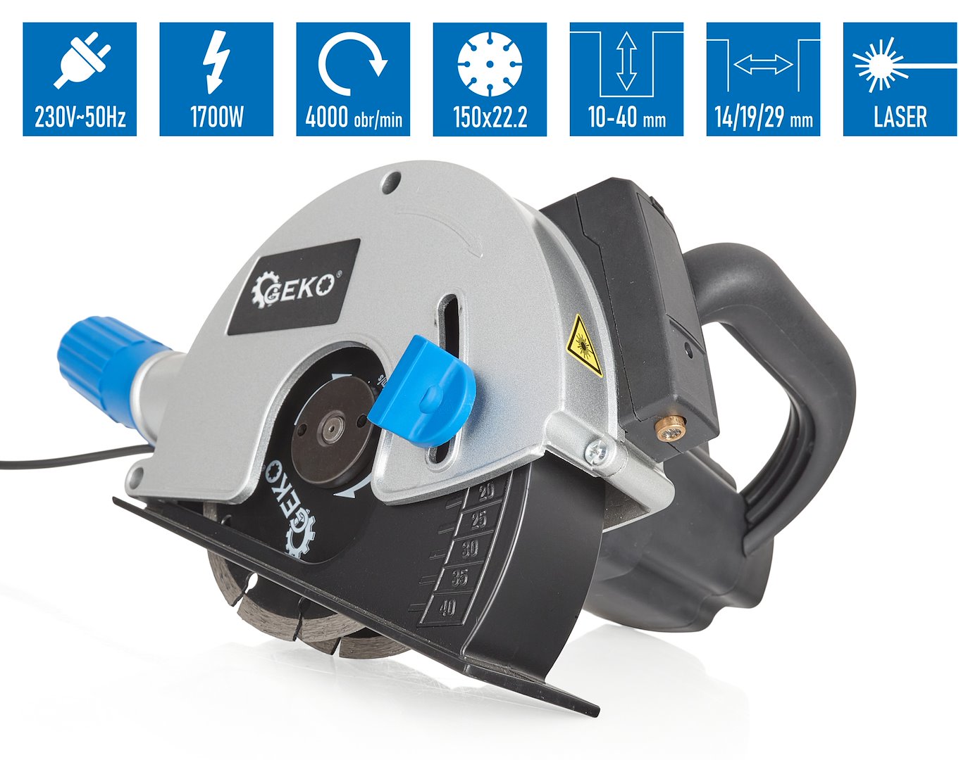 GEKO Sádrovací fréza 1700 W s laserem