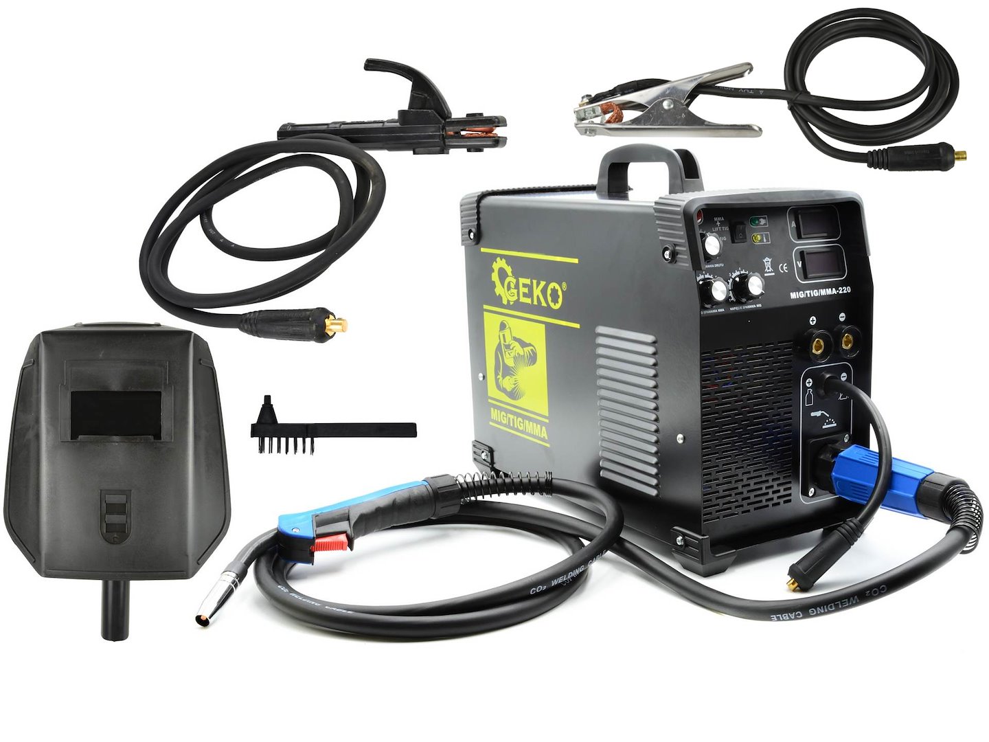 GEKO Svařovací stroj 200A MIG/TIG/MMA 230V