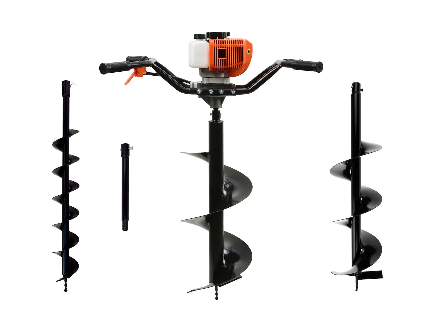 GEKO Zemní vrták (2 osoby) + vrtáky (10 cm, 20 cm, 30 cm) + adaptér 50 cm