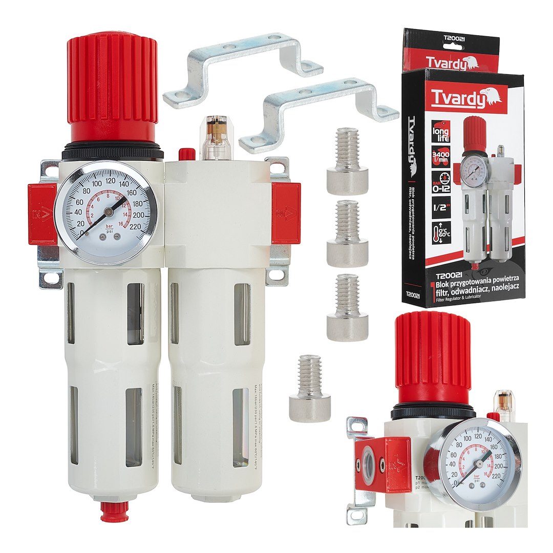 GEKO Filtr, regulátor a maznice; 1/2"