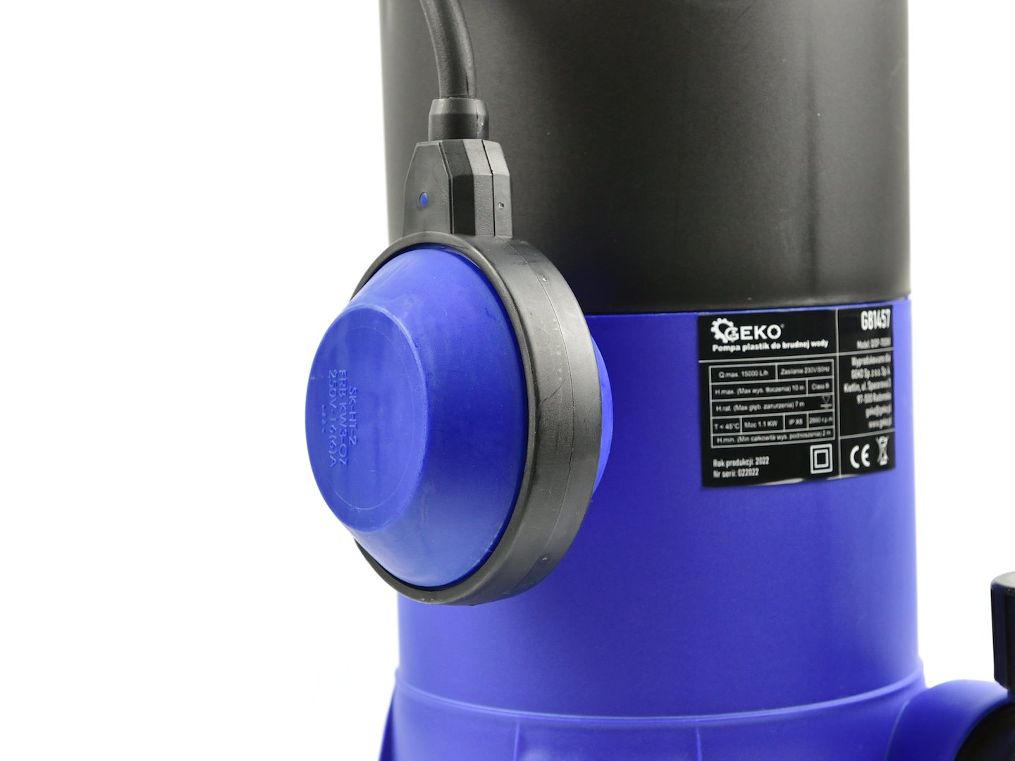 Plastové ponorné čerpadlo na špinavou vodu 1100W - GEKO