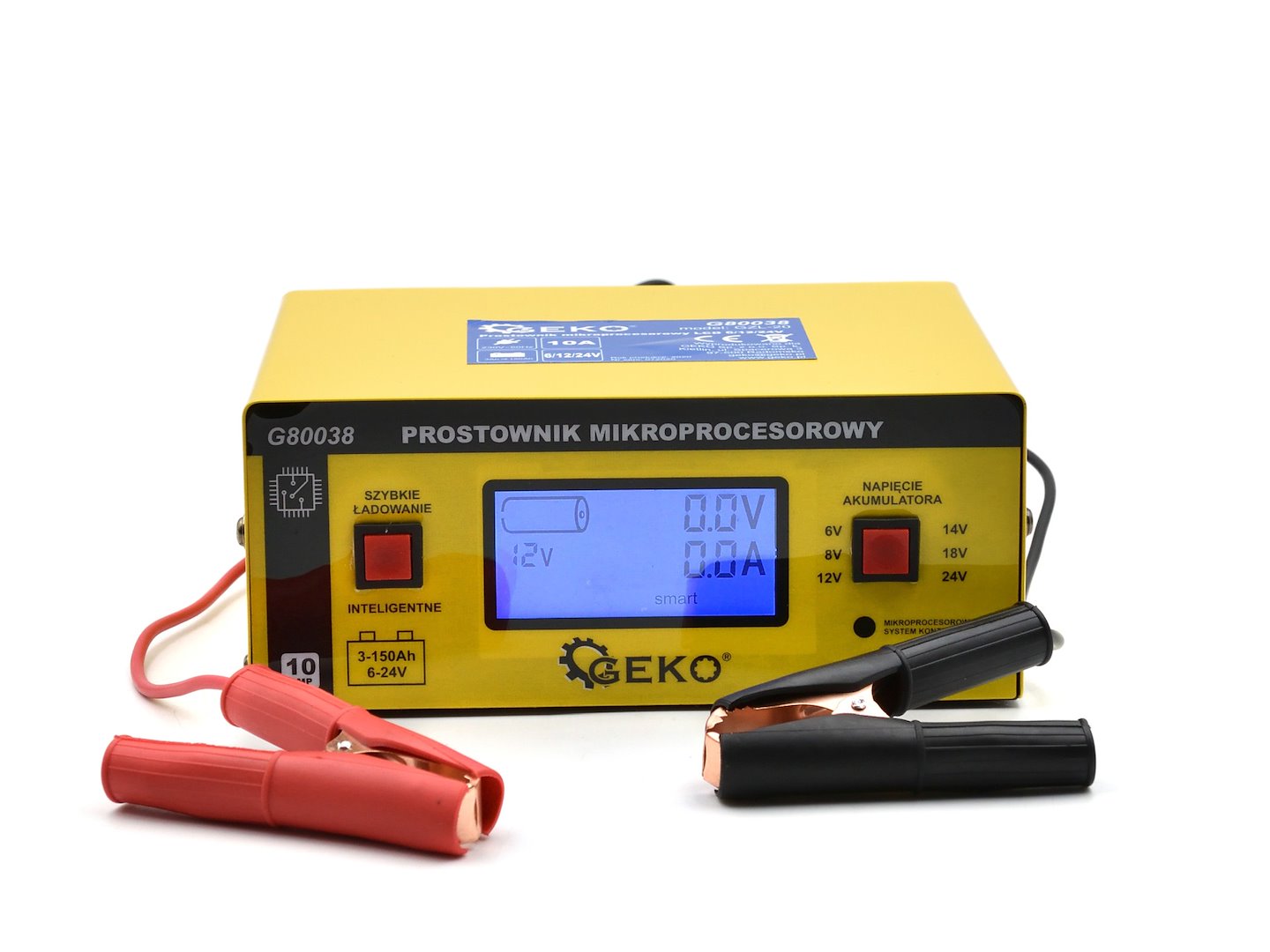 Mikroprocesorová nabíječka autobaterií LCD 6/12/24V – GEKO