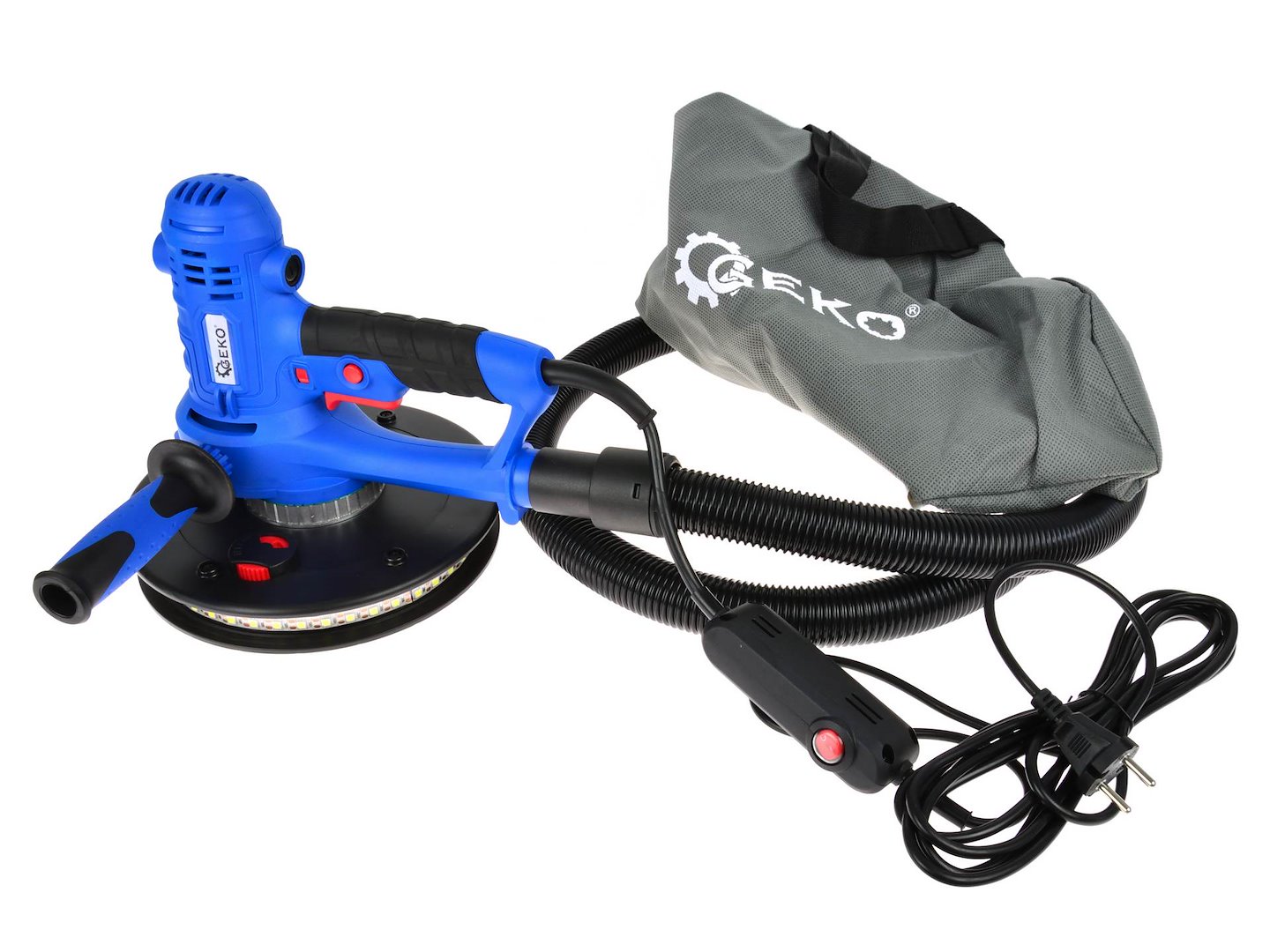 Bruska na sádrokarton 800W, 190mm, LED, vak na odpad - GEKO