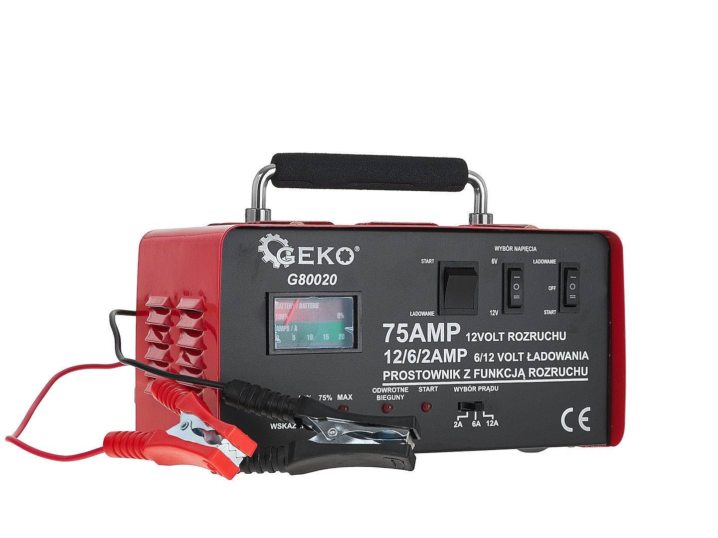 Nabíječka autobaterií 120Ah, 6/12V, 75A – GEKO