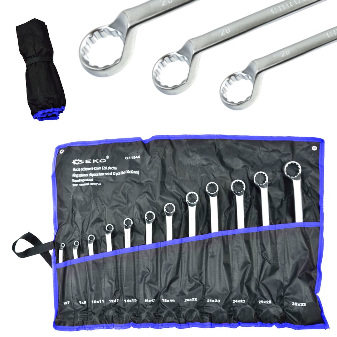 Očkové klíče, sada 12ks, 6-32mm - GEKO