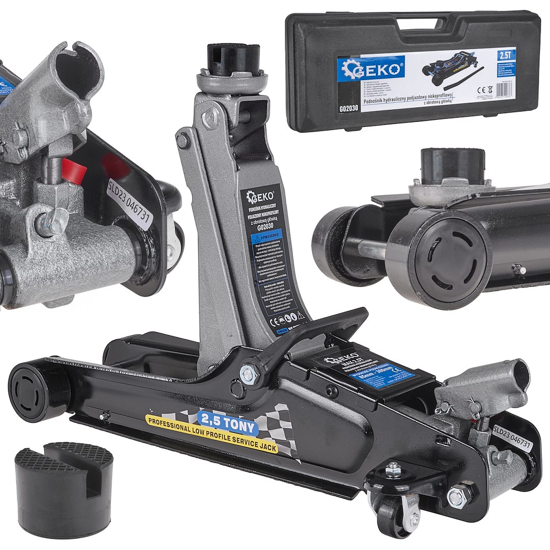 Pojízdný hydraulický zvedák 2,5t nízkoprofilový, kufr GEKO