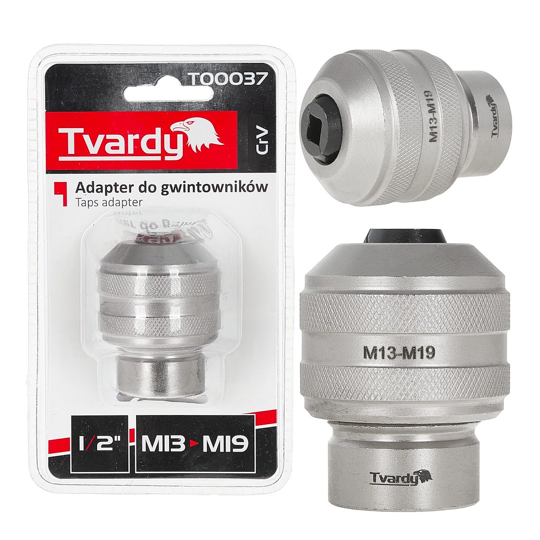 GEKO 1/2" M13-M19 závitník adaptér CrV - Tvardy