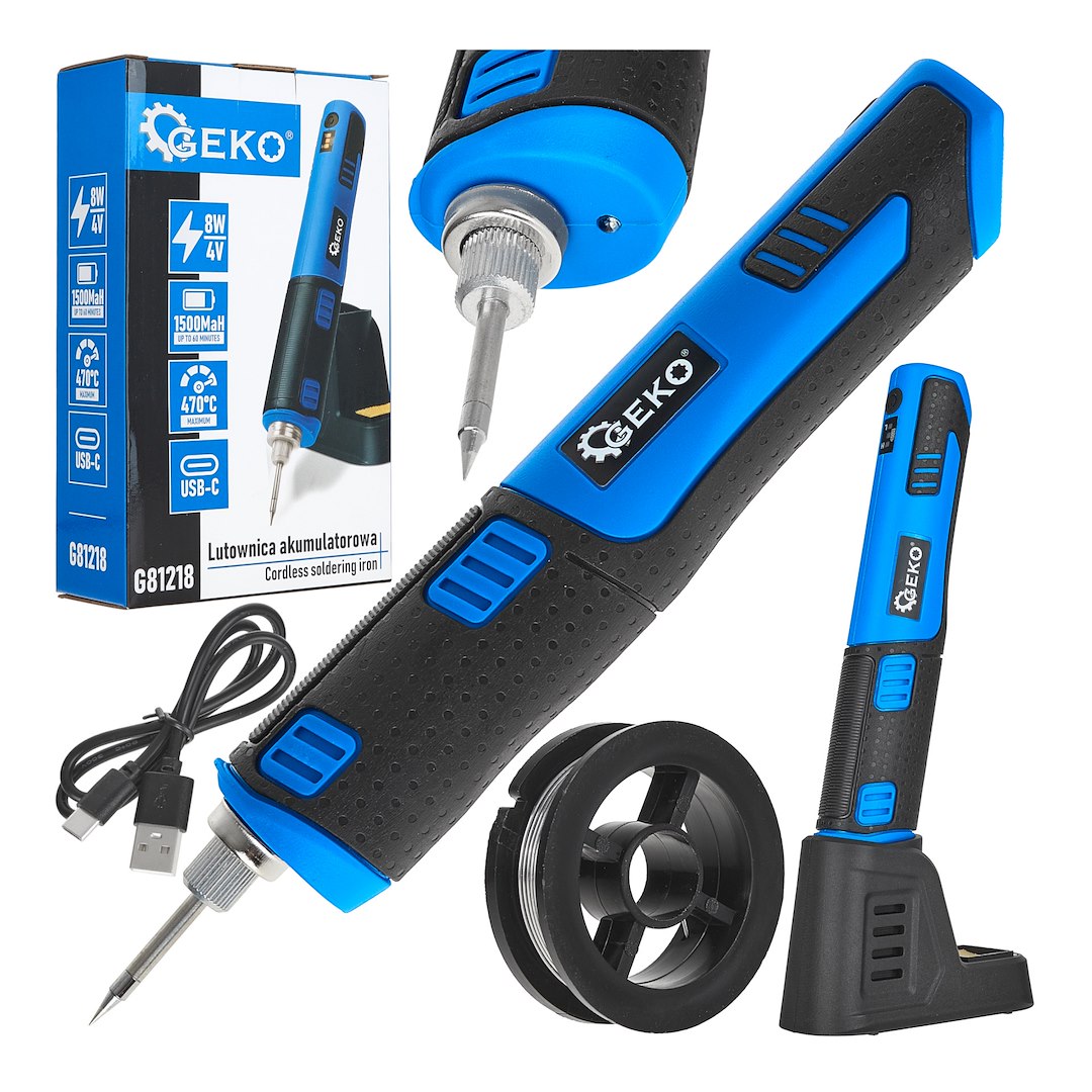 Aku pájka 8 W, baterie 3,7 V / 1500 mAh - GEKO