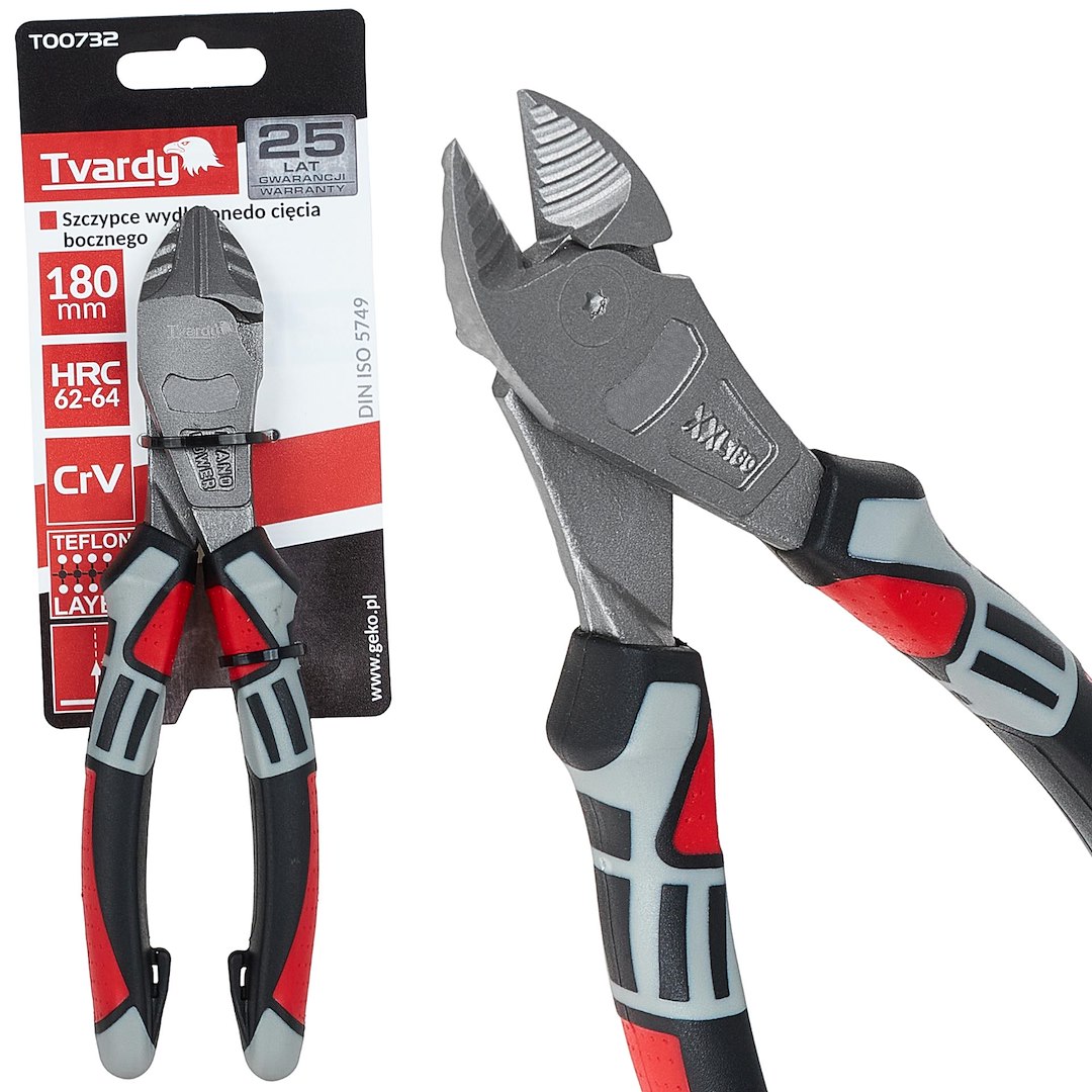 GEKO Kleště s dlouhým nosem pro boční stříhání 180 mm CrV