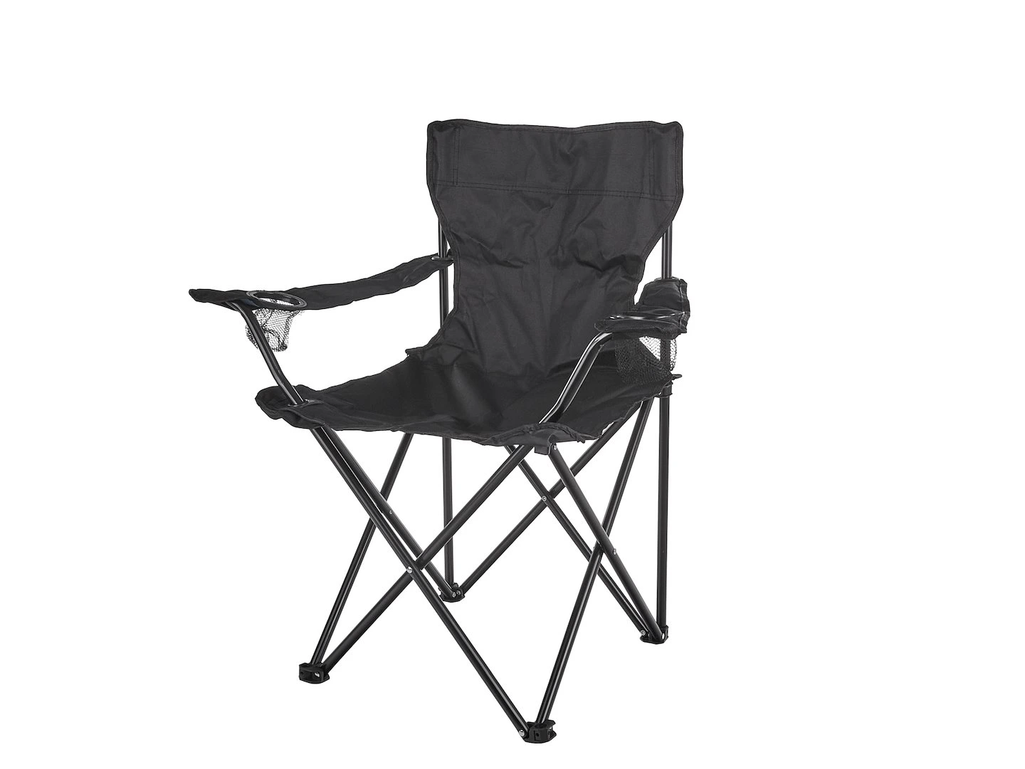 GEKO Kempingová skládací turistická židle (černá)