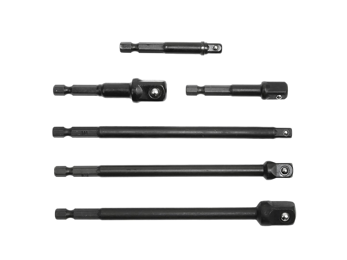 Úderové prodloužení Hex 1/2″-1/4″-3/8″, 6 ks, GEKO
