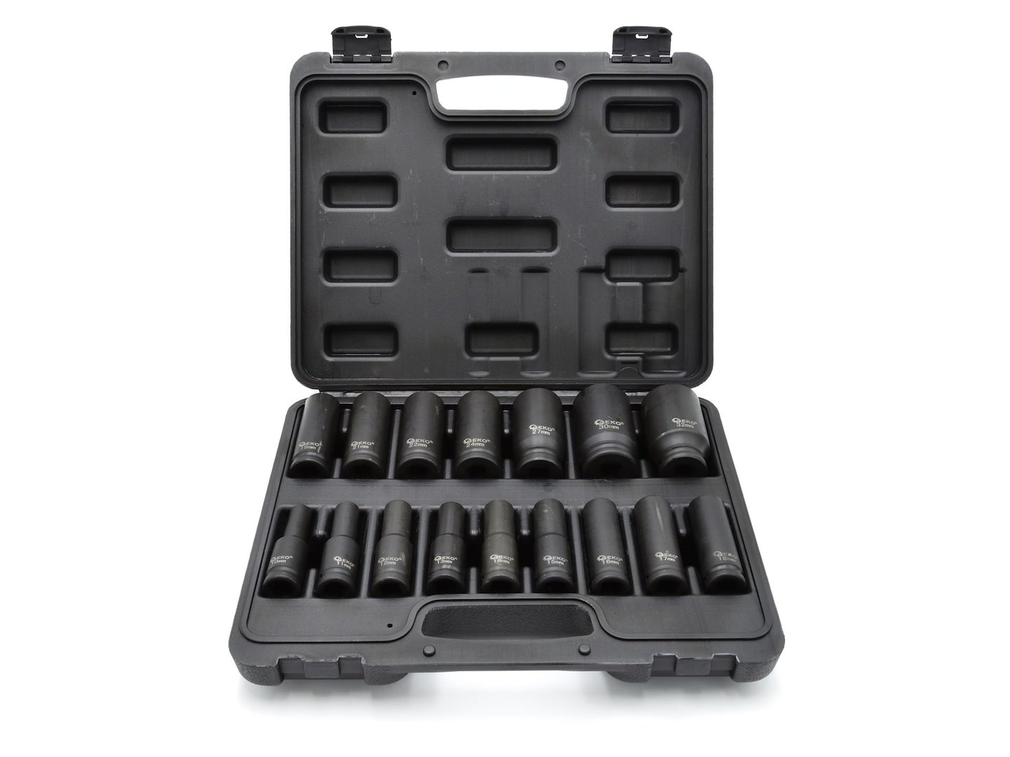 Sada 16 nástrčných rázových hlavic 1/2" 10-32mm - GEKO