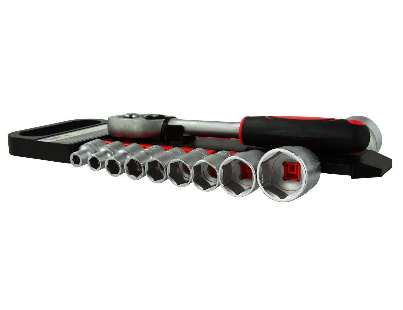 GEKO 19 ks nástrčných klíčů 8–32 mm s ráčnou