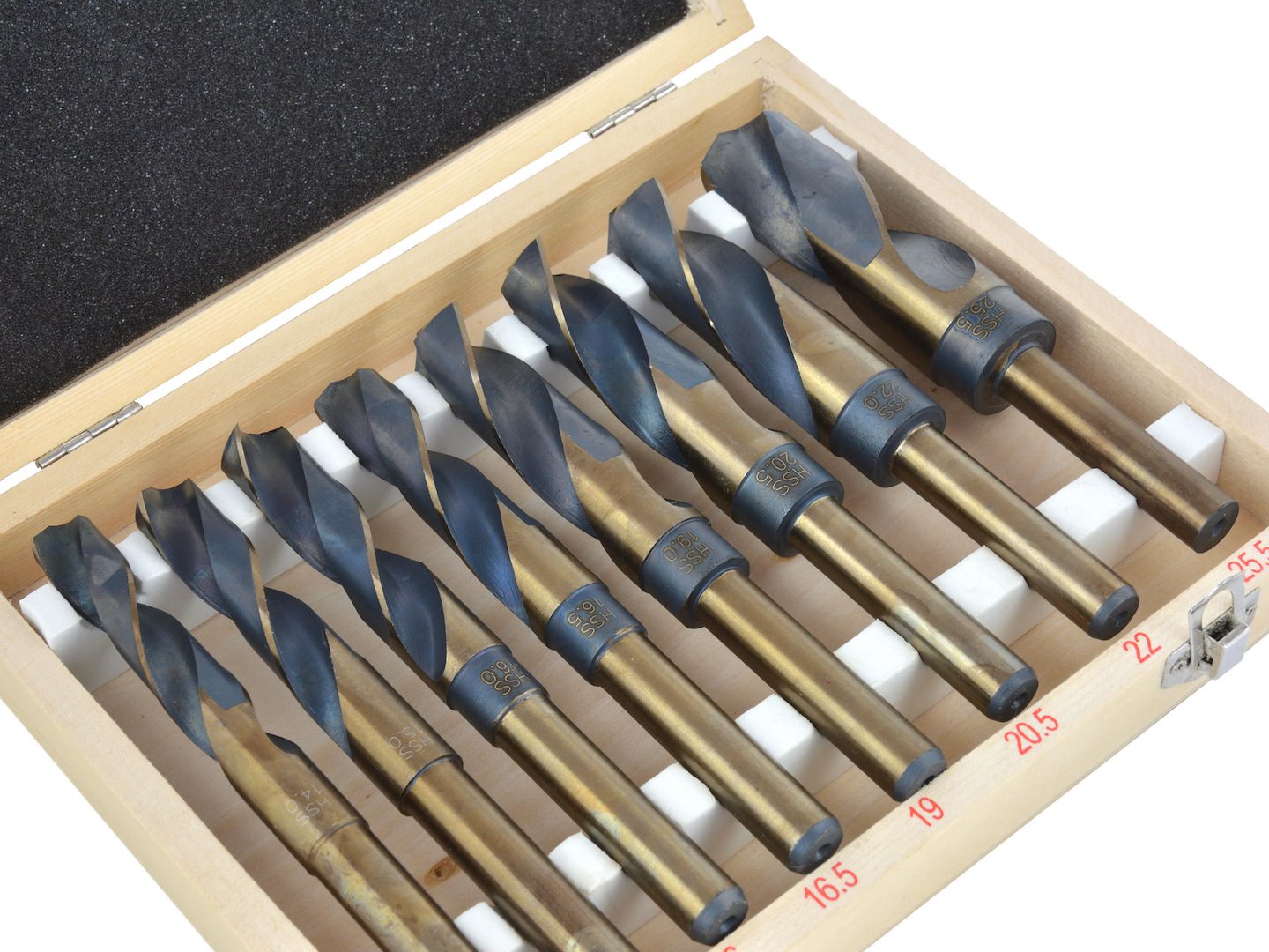 Vrtáky sada 8ks, dřevo a kov, 14-25,5 mm, HSS – GEKO