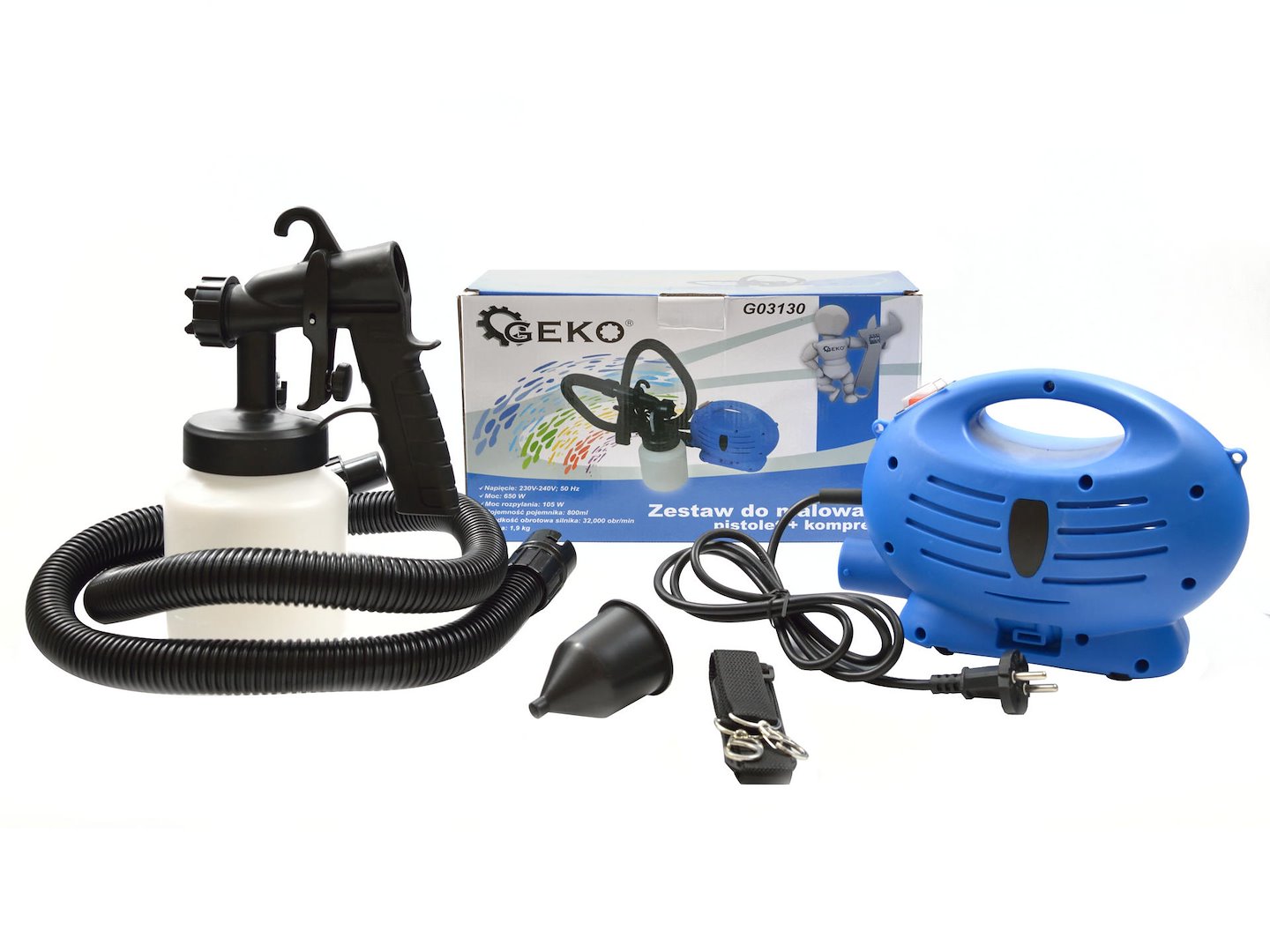 Pistole stříkací s kompresorem, 650 W - GEKO