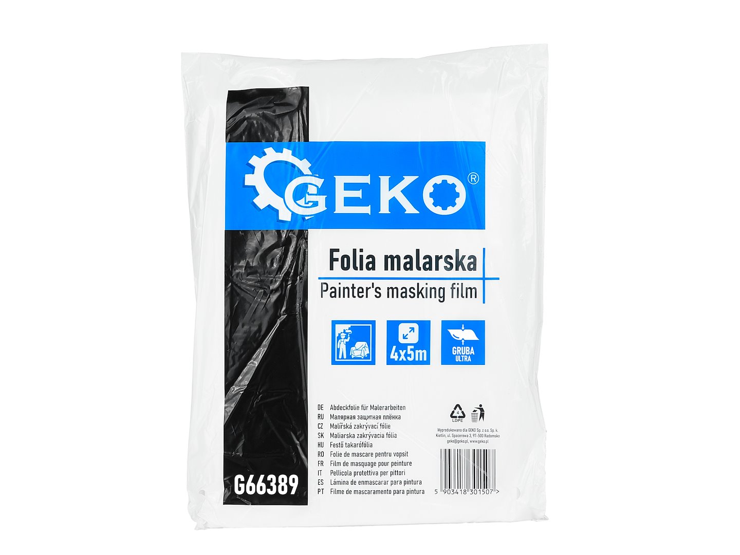 Malířská maskovací fólie 4 x 5 m / silná-ultra